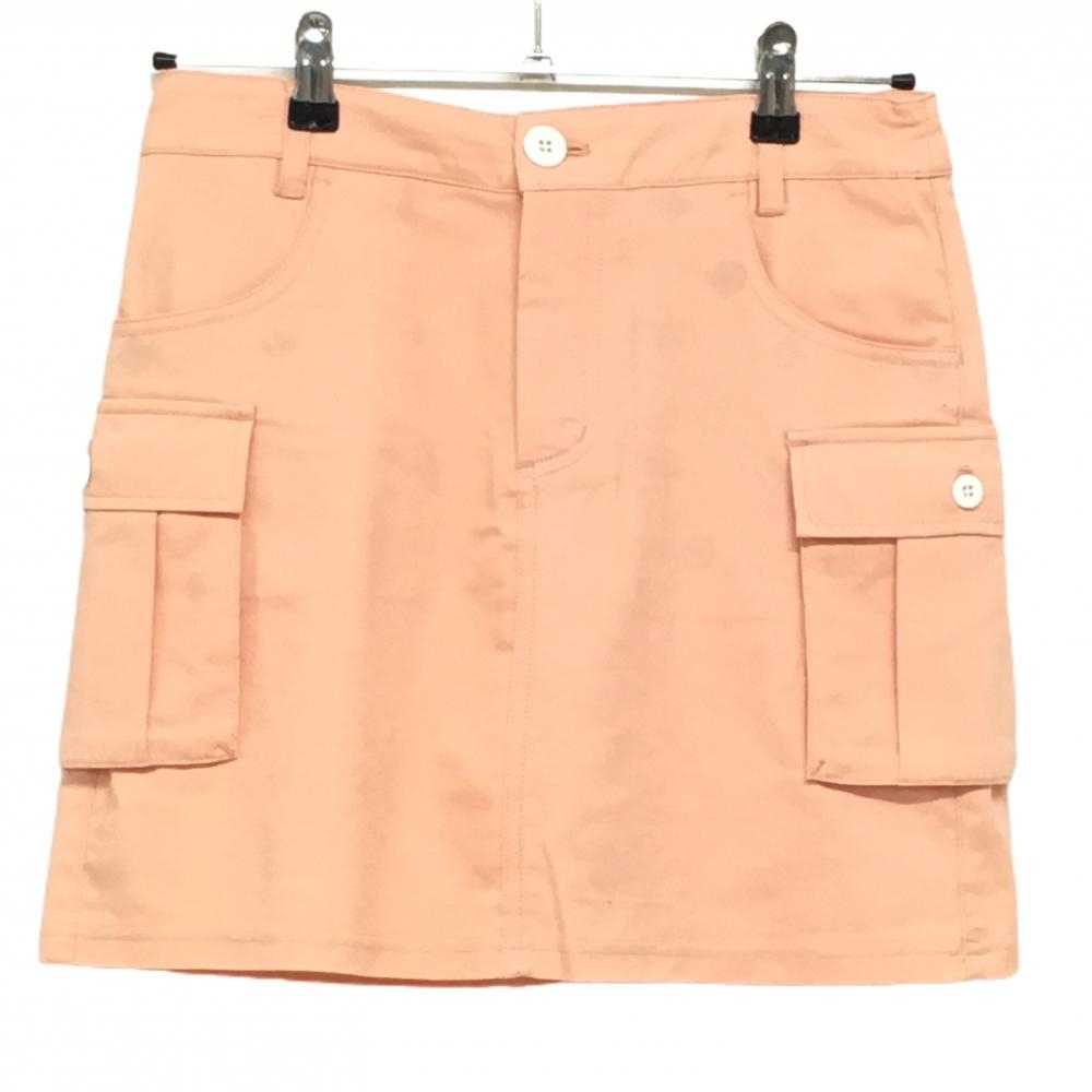 【超美品】エフィカス スカート サーモンピンク 複数ポケット  レディース M ゴルフウェア efficace