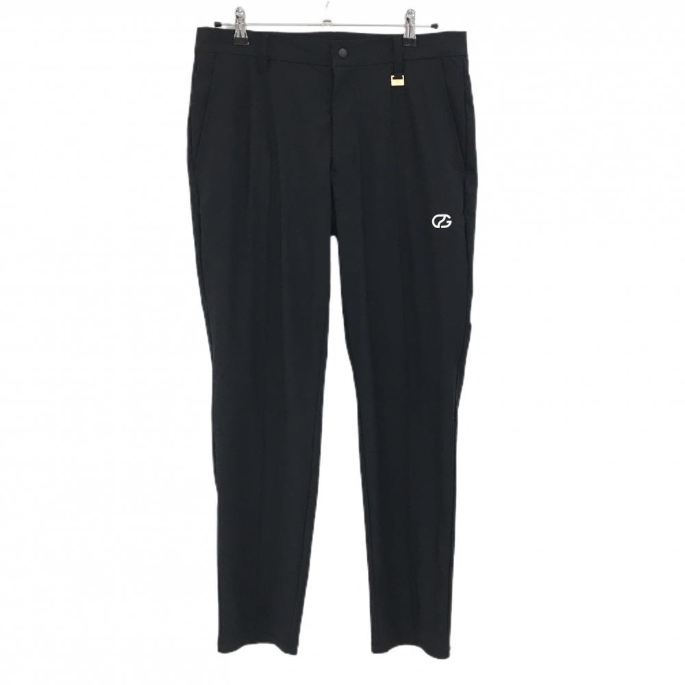 【美品】CPG パンツ 黒 ヒップロゴプリント ストレッチ メンズ 3(L) ゴルフウェア 2024年モデル CPG