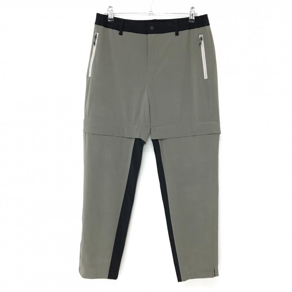 【超美品】CPGゴルフ 2WAYパンツ カーキ×黒 裏地付 膝下着脱可 ウエスト一部ゴム ストレッチ メンズ 3(L) ゴルフウェア 2025年モデル CPG