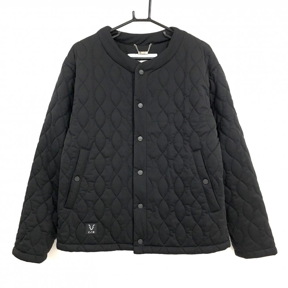 【未使用品】CPG 中綿ジャケット 黒 袖ロゴ Airshut NT メンズ 3(L) ゴルフウェア 2024年モデル CPG