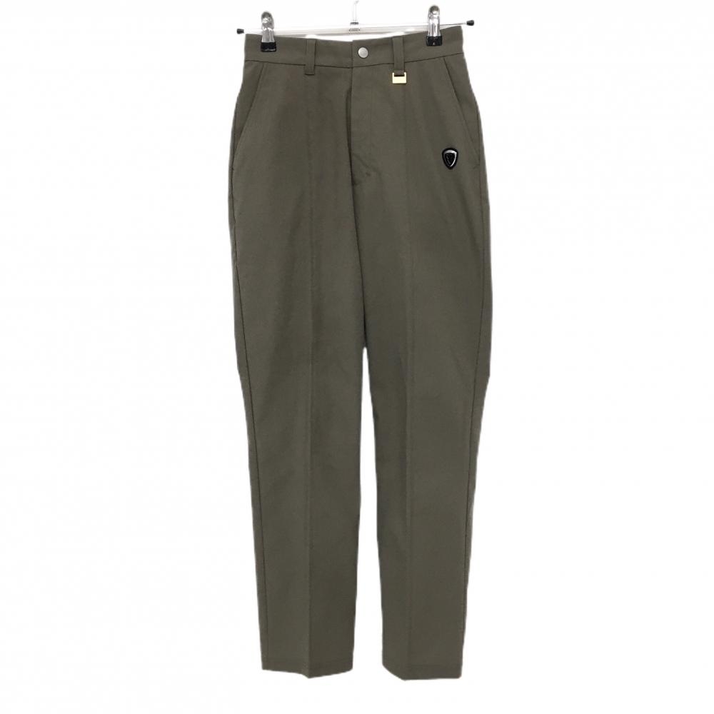 【新品】CPG パンツ グレージュ 立体ロゴ バックプリント SOLOTEX レディース 2(M) ゴルフウェア 2024年モデル CPG