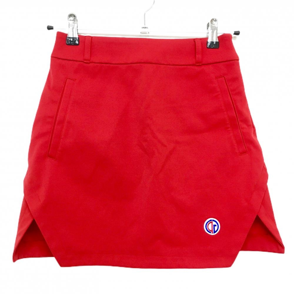 【美品】CPG スカート レッド 裾ロゴ ストレッチ  レディース 1(S) ゴルフウェア CPG