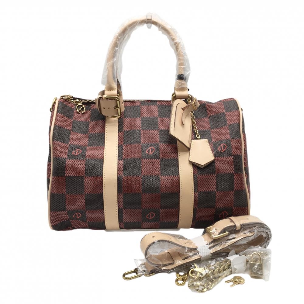 【新品】CPG 3WAYボストンバッグ レッド×ブラウン ブロックチェック カートバッグ ゴルフ 2024年モデル CPG