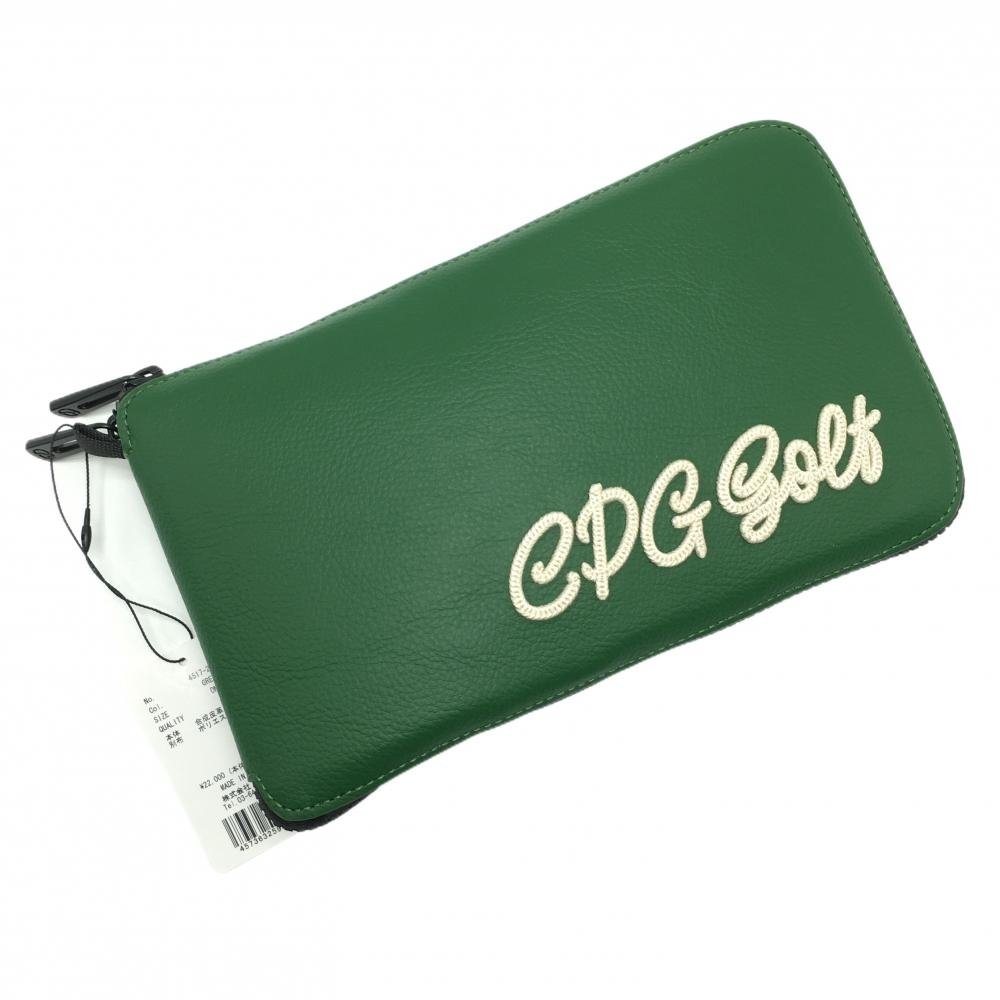 【新品】CPG 折りたたみビッグトートバッグ グリーン×黒 ナイロンバッグ ロゴプリント ゴルフ CPG