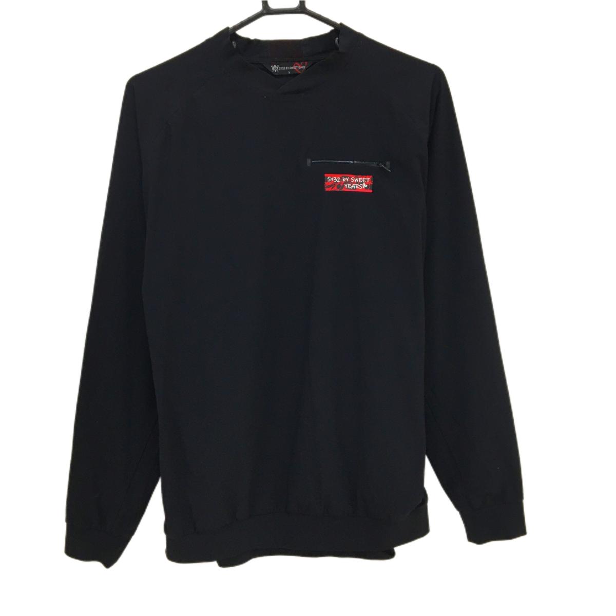 SY32 スニード 黒 胸ポケット サイドメッシュ切替 ブルゾン  メンズ L ゴルフウェア SY32 BY SWEET YEARS