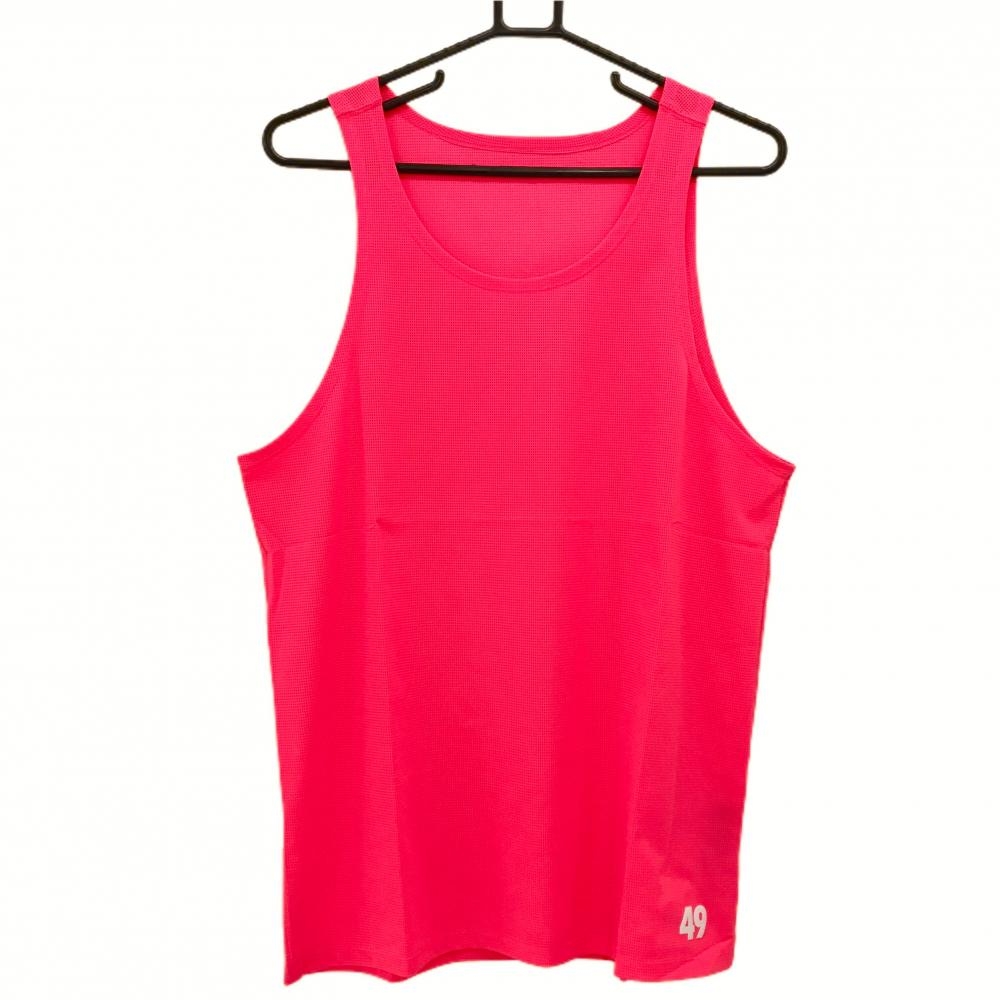 【未使用品】TFW49 ノースリーブシャツ 蛍光ピンク メッシュ DRI-FIT ストレッチ タンクトップ メンズ M ゴルフウェア TFW49