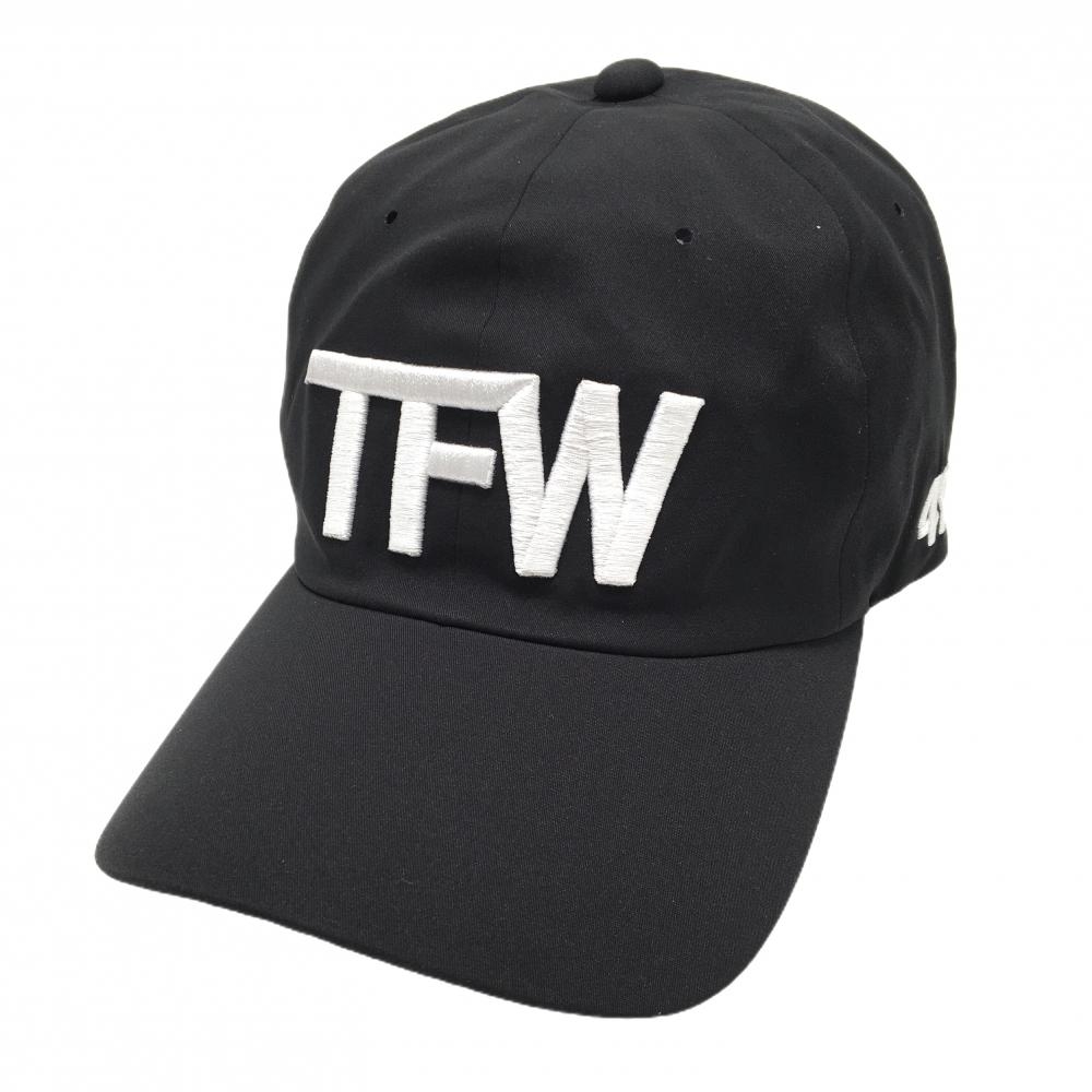 【超美品】TFW49 キャップ 黒×白 立体ロゴ刺しゅう F   ゴルフウェア TFW49