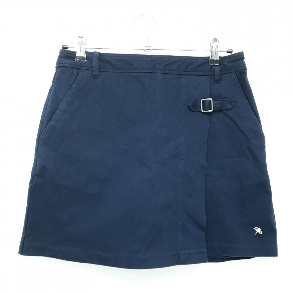 【美品】アーノルドパーマー スカート ネイビー コットン混 ストレッチ 内側パンツ レディース 11(L) ゴルフウェア Arnold Palmer