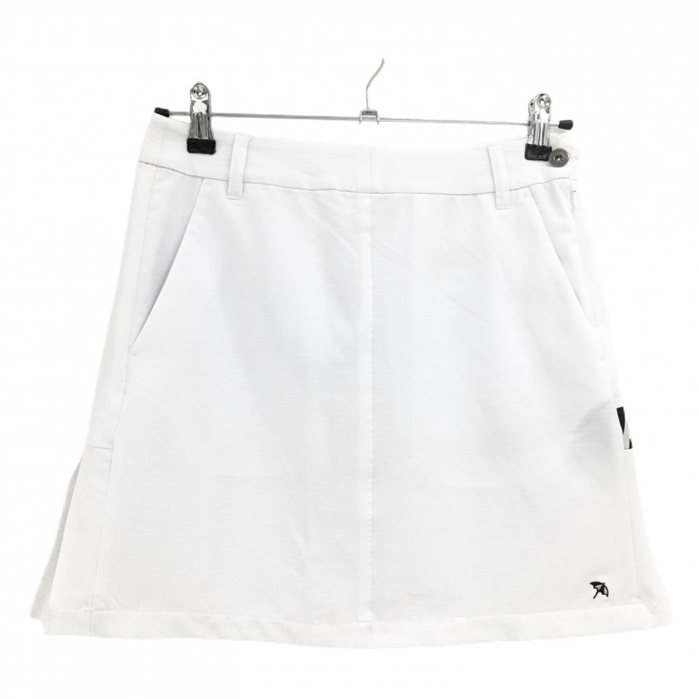 【美品】アーノルドパーマーゴルフ ストレッチスカート 白 一部プリーツ レディース 9 ゴルフウェア Arnold Palmer