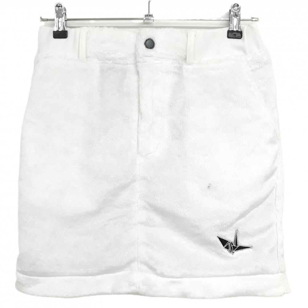 【美品】ウノピゥウノウグァーレトレ ボアスカート 白 蓄熱裏地 レディース II ゴルフウェア 1PIU1UGUALE3 