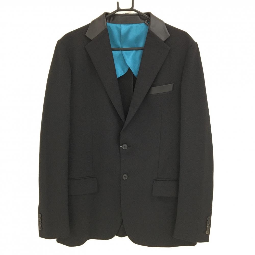 【新品】ジーフォア テーラードジャケット 黒 地模様 ストレッチ メンズ 3(XL) ゴルフウェア G/FORE