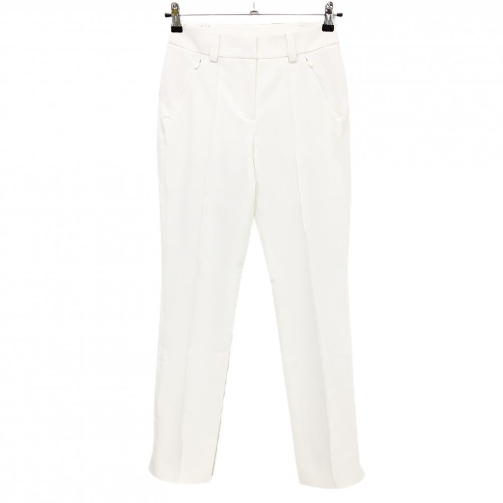 【美品】ジーフォア パンツ 白 ウエスト一部ゴム ストレッチ  レディース 61 ゴルフウェア G/FORE