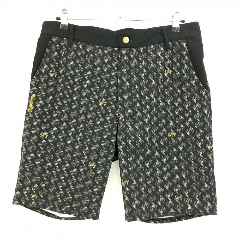 【超美品】レザレクション ハーフパンツ 黒×グレー 総柄  メンズ XL ゴルフウェア 2023年モデル Resurrection