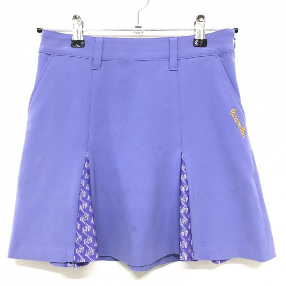 レザレクション スカート パープル×白 一部柄  レディース XS ゴルフウェア Resurrection
