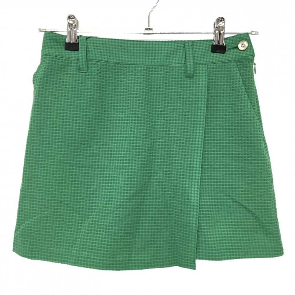 【新品】レザレクション スカート グリーン サッカー生地 内側パンツ レディース XS ゴルフウェア 2024年モデル Resurrection
