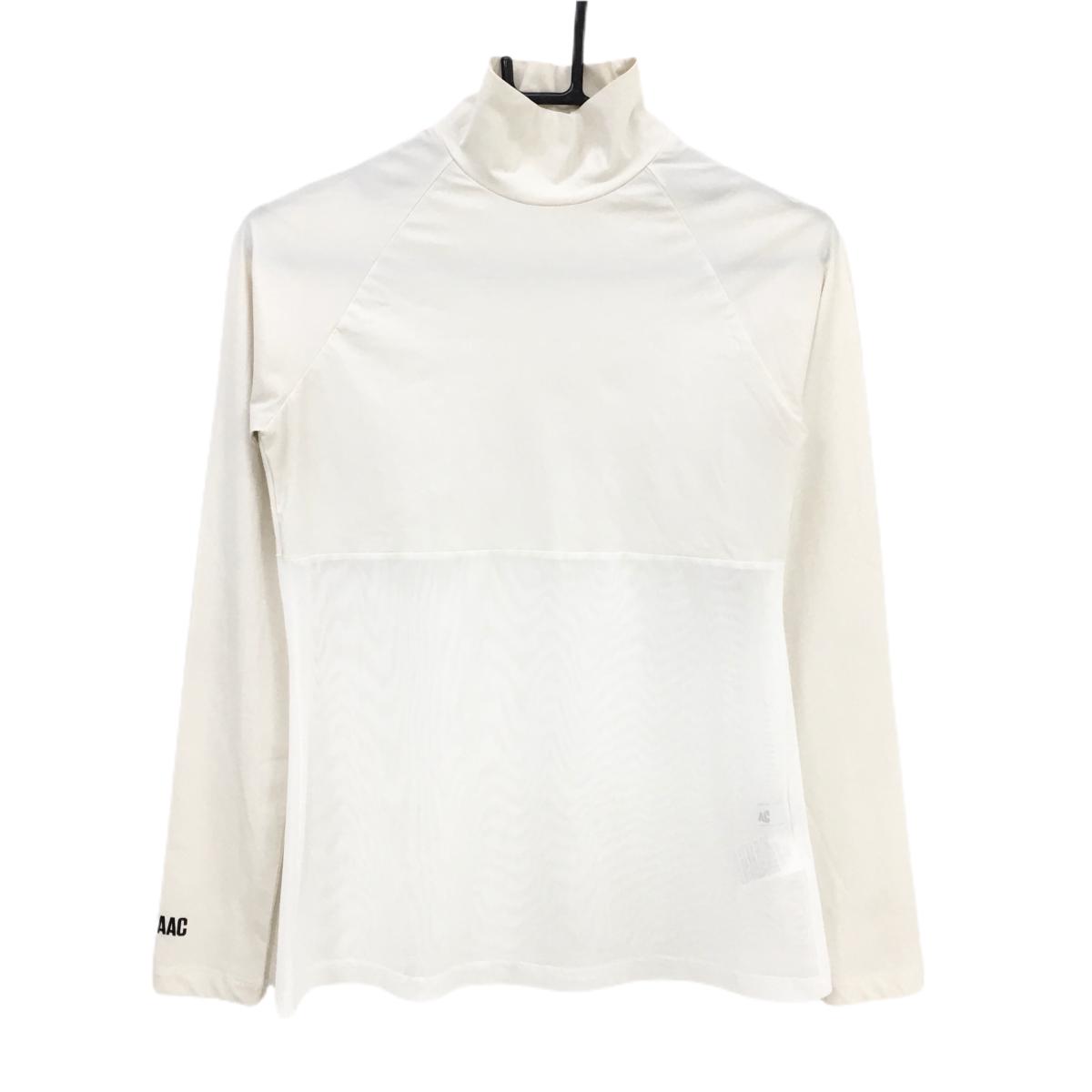 【美品】ワック ハイネックインナーシャツ アイボリー 下部メッシュ  レディース M ゴルフウェア WAAC