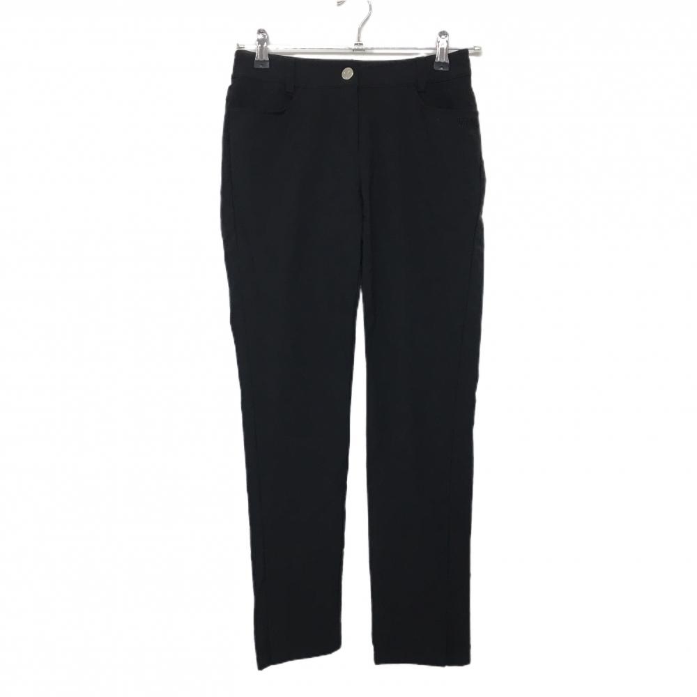 【超美品】ワック パンツ 黒 ストレッチ 無地 レディース 1(S) ゴルフウェア WAAC